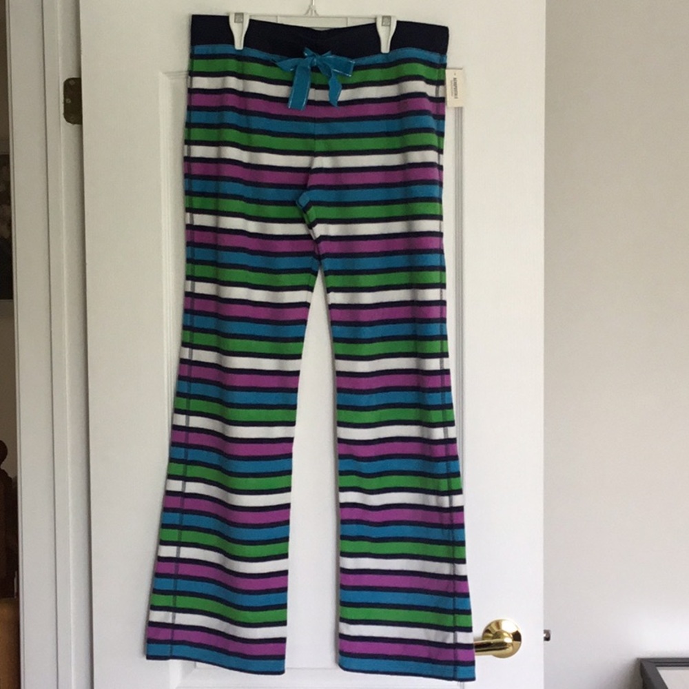 AEROPOSTALE Blue and Green Striped Pajama or Lounge Bottoms - size L